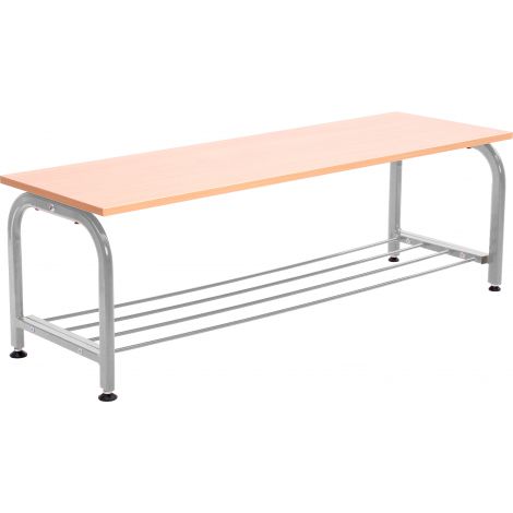 Bancuta cu picioare metalice pentru vestiar argintiu - imagine 7